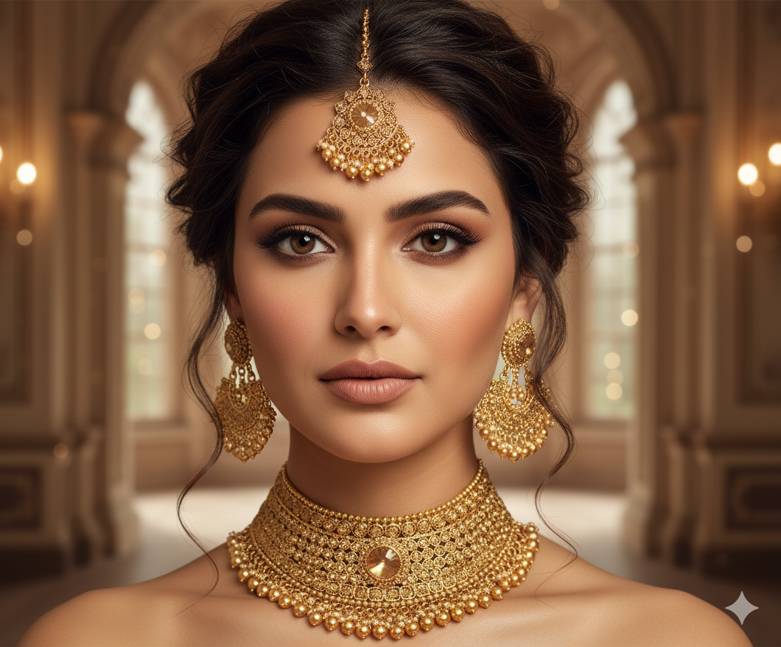 ✨ Royal Heritage Gold Plated Bridal Jewelry Set ✨