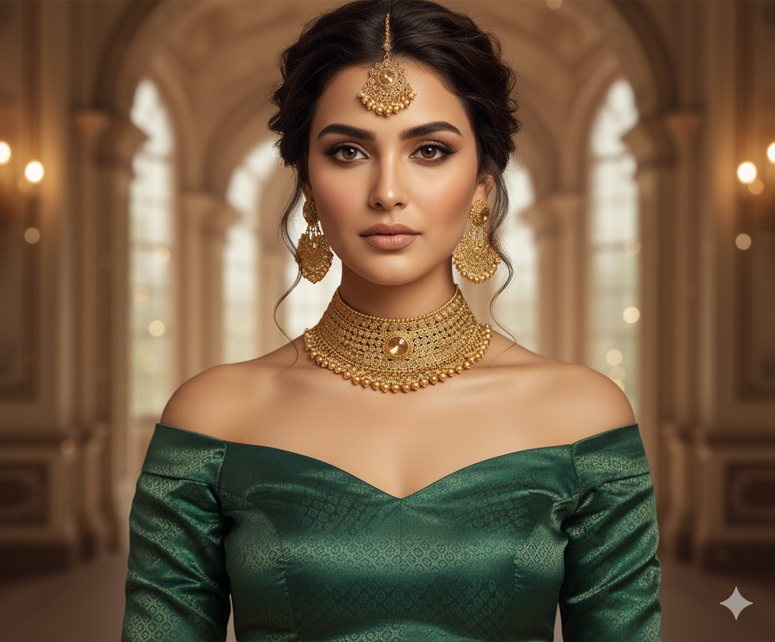 ✨ Royal Heritage Gold Plated Bridal Jewelry Set ✨