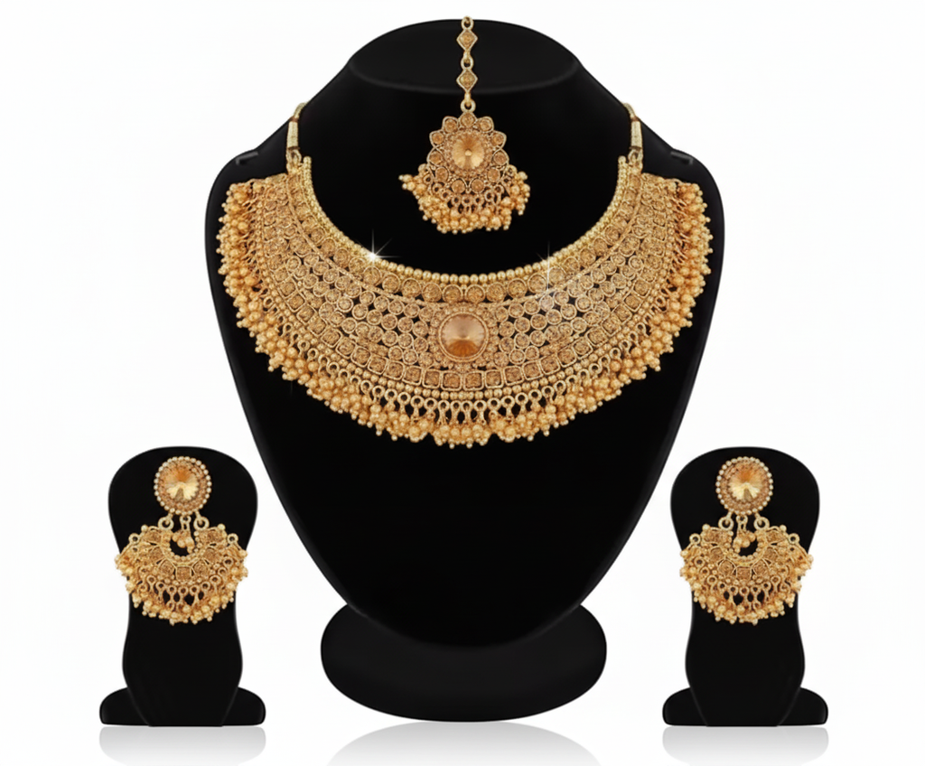 ✨ Royal Heritage Gold Plated Bridal Jewelry Set ✨