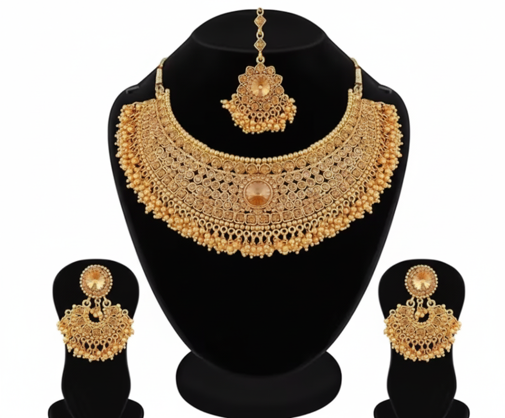 ✨ Royal Heritage Gold Plated Bridal Jewelry Set ✨